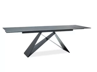 Signal STÓŁ WESTIN II CZARNY EFEKT KAMIENIA/CZARNY MAT (160-240)X90 - Stoły - miniaturka - grafika 1
