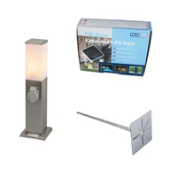 Lampy ogrodowe - QAZQA Lampa zewnętrzna stal 45cm IP44 z gniazdem  klinem i mufą kablową - Malios - miniaturka - grafika 1
