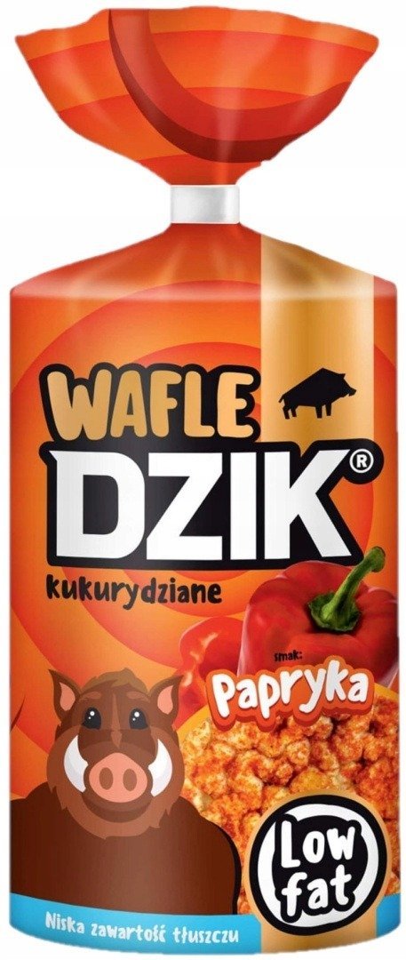 Wafle kukurydziane z papryką Dzik 120g