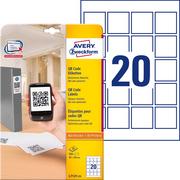 Etykiety do drukarek - Etykiety Do Kodów Qr Avery 45 X 45 Mm 20 Etykiet/A4 Ekologiczne - miniaturka - grafika 1