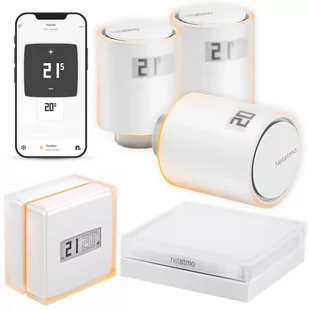Zestaw do domu jednorodzinnego 3x Głowica + Termostat do Sterowania Kotłem + Mostek Netatmo - Systemy inteligentnych domów - miniaturka - grafika 1