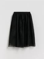 Sukienki i spódniczki dla dziewczynek - Reserved - Wzorzysta spódnica - czarny - miniaturka - grafika 1