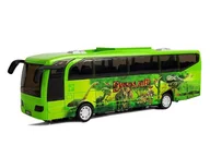 Samochody i pojazdy dla dzieci - Import LEANToys Autobus Park Jurajski Dinozaury Zielony z Naciągiem Dźwięk Światła - miniaturka - grafika 1