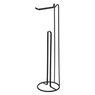 Stojaki i wieszaki na papier toaletowy - Stojak z uchwytem na papier toaletowy BLACK metal - miniaturka - grafika 1