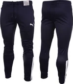 Spodnie sportowe męskie - Puma Spodnie męskie Puma teamLIGA Training Pants granatowe 657242 06 S - miniaturka - grafika 1