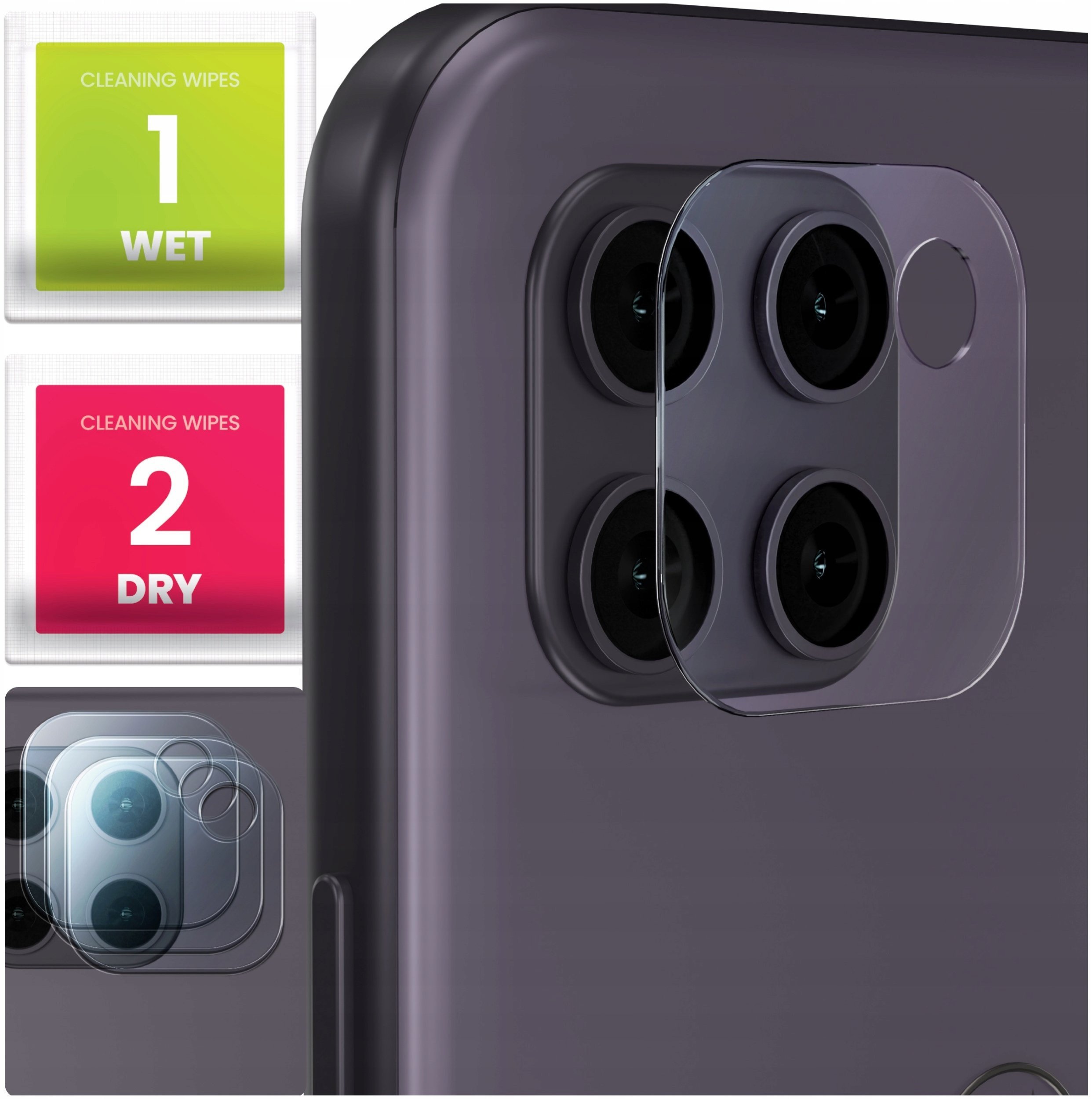 3-PAK Szkło Na Aparat Do Motorola Moto G 5G Hartowane, Na Obiektyw, 9H