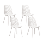 Krzesła - Zestaw 4 krzeseł do jadalni biały EMORY - miniaturka - grafika 1