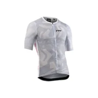 Koszulki rowerowe - Koszulka rowerowa gravel szosa NORTHWAVE Blade Air Jersey jasny szary - miniaturka - grafika 1