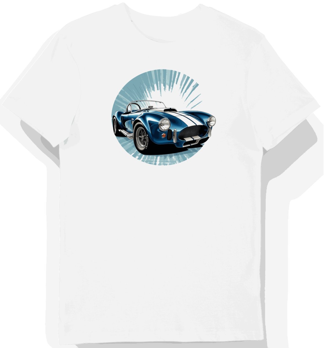 Koszulka męska biała z Klasycznym Samochodem Shelby 1965 L