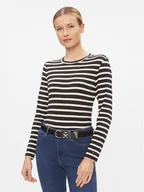 Bluzki damskie - Tommy Hilfiger Bluzka WW0WW40592 Czarny Slim Fit - miniaturka - grafika 1