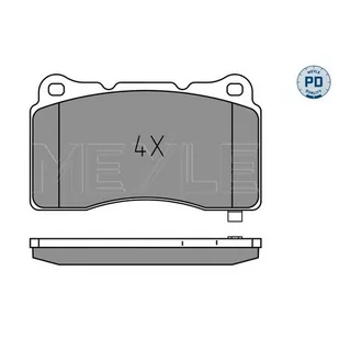 Klocki hamulcowe - komplet MEYLE 025 233 2516/PD - Klocki hamulcowe - miniaturka - grafika 1