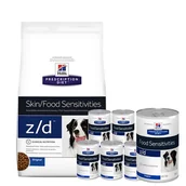 Sucha karma dla psów - HILL'S PD Prescription Diet Canine z/d  Food Sensitivities 3kg + 6x370g puszka - miniaturka - grafika 1
