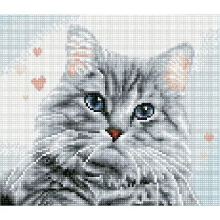 Mozaika diamentowa - Zestaw do diamond painting - Kotek Priscilla - Zabawki kreatywne - miniaturka - grafika 1