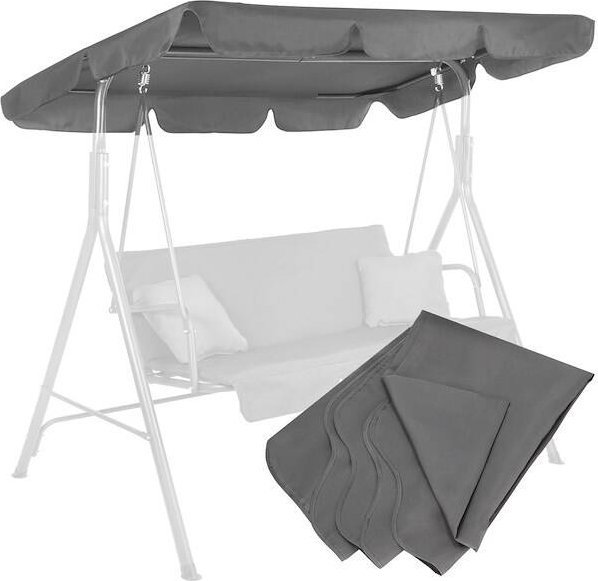 Springos Daszek do huśtawki ogrodowej, zadaszenie hustawki 165x110 cm szary UNIWERSALNY