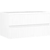 Szafki łazienkowe - Mexen Rivel szafka łazienkowa podumywalkowa 90 cm, 2 szuflady, ryflowana , biała mat - 91A20-09047-2-BFF01 - miniaturka - grafika 1