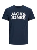 Koszulki męskie - Jack & Jones Koszulka "Corp" w kolorze granatowym - miniaturka - grafika 1