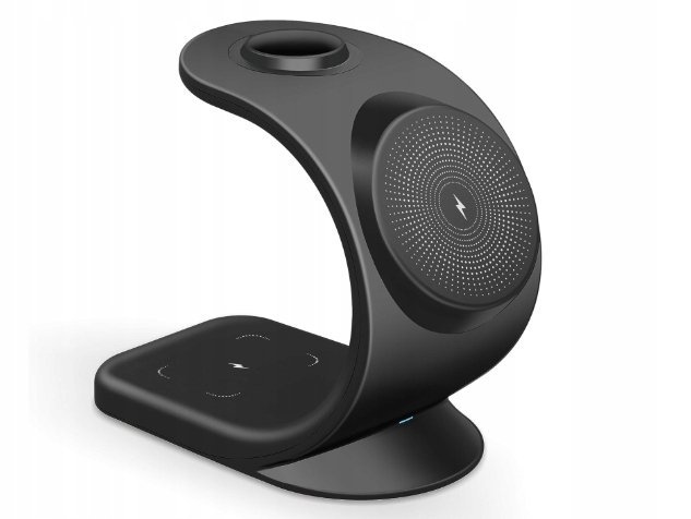 Bezprzewodowa ładowarka 3 w 1 USB-C 20 W stacja ładująca do iPhone czarny