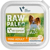 Mokra karma dla psów - VetExpert Raw Paleo Indyk Pate Mini Adult alu tray 150g - miniaturka - grafika 1