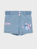 Spodenki dla niemowląt - Sinsay - Krótkie jeansy Stitch - niebieski - miniaturka - grafika 1