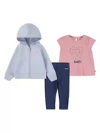 Kaftaniki dla niemowląt - Levi's Kids 3-częściowy zestaw w kolorze jasnoróżowo-niebieskim - miniaturka - grafika 1