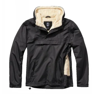 Kurtka BRANDIT Kangurka Sherpa Windbreaker - Czarna 4XL - Odzież taktyczna i umundurowanie - miniaturka - grafika 1