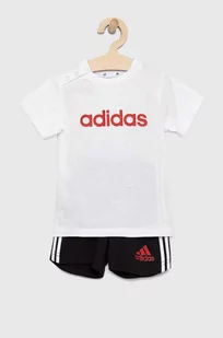 Adidas komplet bawełniany dziecięcy I LIN CO T kolor biały - adidas - Komplety damskie - miniaturka - grafika 1
