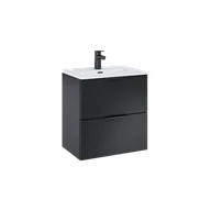 Szafki łazienkowe - ELITA SET STREET PLUS 50 2S BLACK MATT 168902 - miniaturka - grafika 1