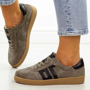 Taupe skórzane półbuty damskie Vinceza 79557 - Półbuty damskie - miniaturka - grafika 1