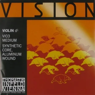 Thomastik Einzelsaite für 4/4 Violine Vision - D-Saite Kunststoffkern, Aluminium umsponnen, mittel 634116 - Akcesoria do instrumentów smyczkowych - miniaturka - grafika 1