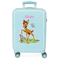 Walizki - Disney Bambi walizka kabinowa niebieska 38 x 55 x 20 cm sztywne ABS kombinowane zamknięcie boczne 34 l 2 kg 4 podwójne koła - miniaturka - grafika 1