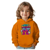 Bluzy dla dziewczynek - BLUZA DZIECIĘCA Z KAPTUREM 67 SIX SEVEN VIRAL 110-116 DLA DZIECKA PREZENT - miniaturka - grafika 1