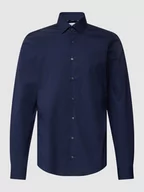 Koszule męskie - Koszula biznesowa o kroju slim fit z kołnierzykiem typu kent - miniaturka - grafika 1