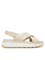 Sandały damskie - Clarks Sandały Tuscan Cross 26181470 Écru - miniaturka - grafika 1