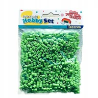 Prace ręczne dla dzieci - KORALIKI DO PRASOWANIA ZESTAW KORALIKÓW 1000 sztuk ZIELONE DLA DZIECI - miniaturka - grafika 1