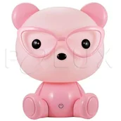 Lampy stojące - Polux Lampka nocna MIŚ Okularnik LED 2,5W różowa 308245 SANICO 308245 - miniaturka - grafika 1