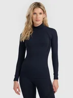 Pozostała odzież narciarska - Bielizna termoaktywna bezszwowa (góra) damska 4F 4FWAW25USEAF216-20S Czarny M/L - miniaturka - grafika 1