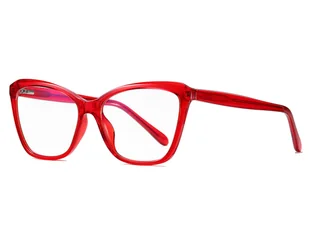 Okulary kocie do komputera damskie z filtrem BLUE Light zerówki 2552D - Okulary korekcyjne, oprawki, szkła - miniaturka - grafika 1