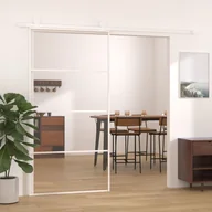 Zabezpieczenia dla dzieci - Lumarko Drzwi Przesuwne, Szkło Esg I Aluminium, 102,5X205 Cm, Białe! - miniaturka - grafika 1