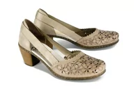 Czółenka - RIEKER 40986-64 beige, czółenka damskie - Rieker - miniaturka - grafika 1