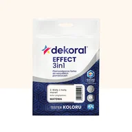 Farby wewnętrzne - Dekoral Tester  farby Effect 3w1 Biały z nutą moreli 40 ml - miniaturka - grafika 1