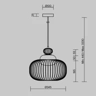 Lampy sufitowe - Maytoni Lampa wisząca Levitation, możliwość ściemniania, mosiężny / złoty, salon / jadalnia, metal, design - miniaturka - grafika 1