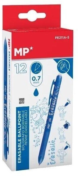 Długopis ścieralny niebieski (12szt)