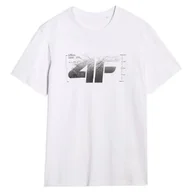 Koszulki sportowe damskie - Koszulka damska 4F Tshirt M2359 Rozmiar: L / Kolor: biały - miniaturka - grafika 1