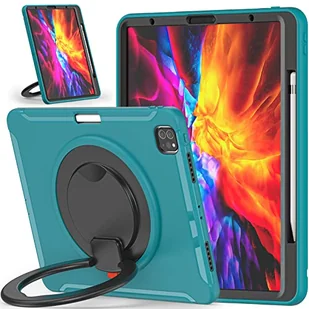 iPad Pro 12.9 etui dziecięce 4/3. generacji (2020/2018) z uchwytem na długopis - uchwyt z obrotowym stojakiem, wytrzymałe etui ochronne iPad Pro 12,9 cala niebieskie - Etui do tabletów - miniaturka - grafika 1