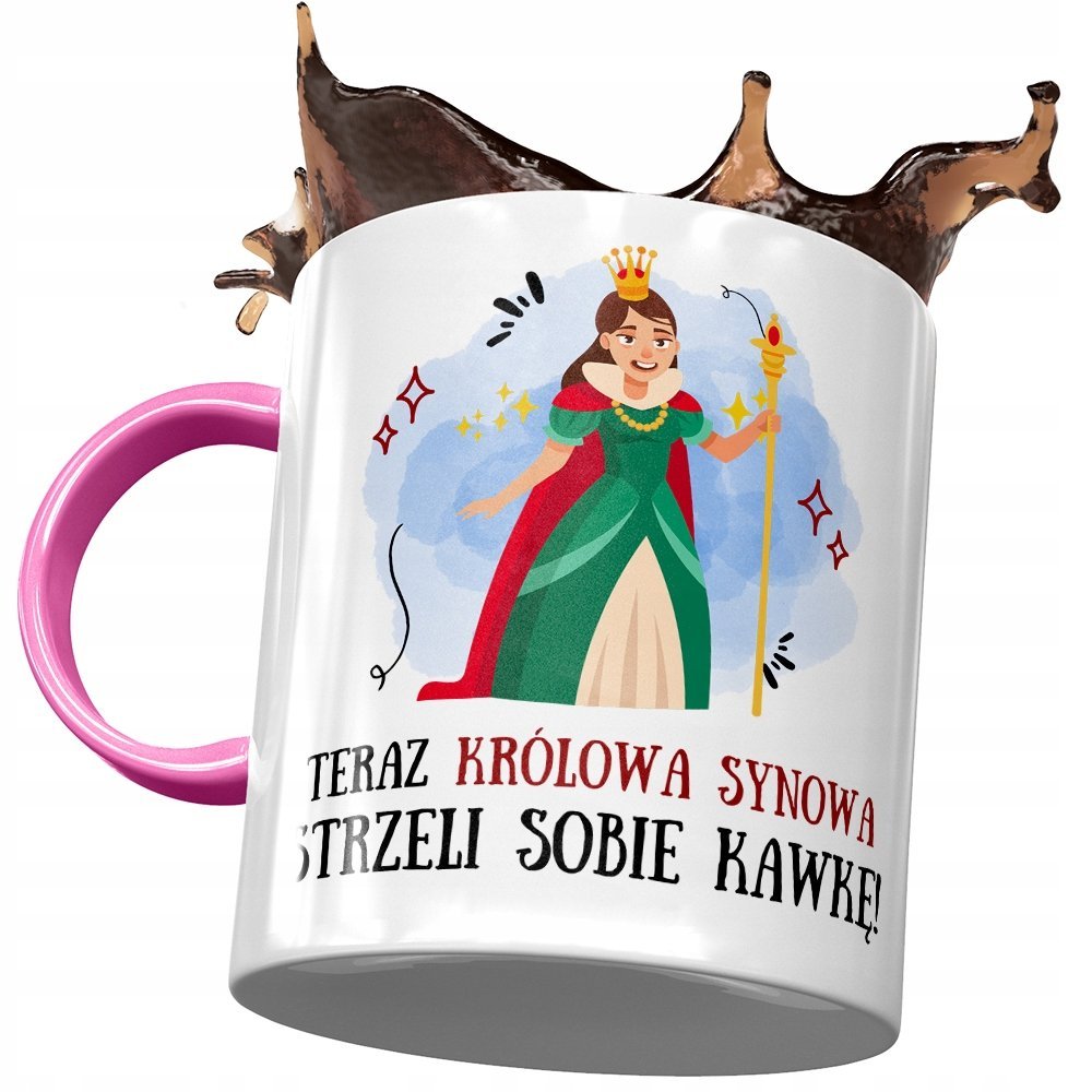 Kubek Różowy Dla Synowej Żony Syna Prezent z Nadrukiem ze Zdjęciem + Opakowanie na prezent (wzór 02)