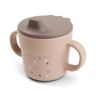 Done by Deer - Kubek z ustnikiem Foodie, Happy Dots Powder - Butelki dla niemowląt - miniaturka - grafika 1