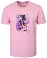 Koszulki męskie - T-SHIRT Męski BEYOND Koszulka z Nadrukiem RÓŻOWA Bawełna 2XL Pako Jeans - miniaturka - grafika 1