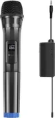 Mikrofony komputerowe - Mikrofon Puluz Bezprzewodowy mikrofon dynamiczny UHF PULUZ PU628B 3.5mm czarny - miniaturka - grafika 1