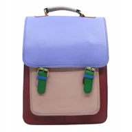 Torebki damskie - Plecak skórzany damski torebka 2w1 elegancki pojemny mieści A4 OLIVKA - miniaturka - grafika 1