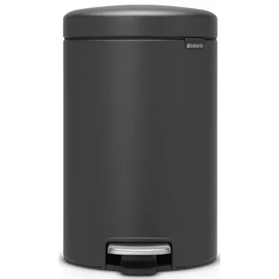 Brabantia Kosz na śmieci pedałowy NewIcon 12l grafitowy mat 113802 - Kosze na śmieci - miniaturka - grafika 1